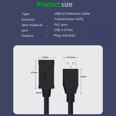 USB 2.0 Extension Cable - High Speed