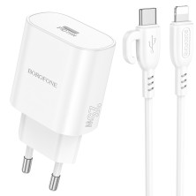 Cargador Rápido Borofone BA82A 25W con Cable Lightning | CDC Tecno