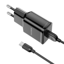 Cargador Borofone BA59A 18W con Cable USB-C – Carga Rápida y Segura