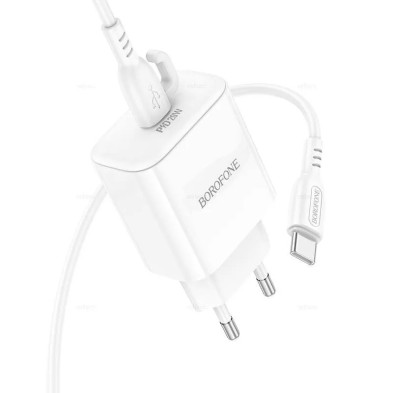 BOROFONE BA81A 20W USB-C Charger + USB-C to USB-C Cable | Fast and Safe Charging