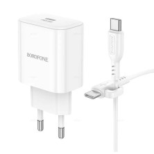 Cargador BOROFONE BA81A 20W USB-C + Cable USB-C a USB-C | Carga Rápida y Segura