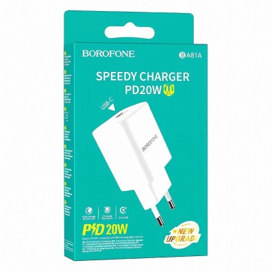 Borofone BA81A 20W Type-C Adapter | Fast and Secure Charging