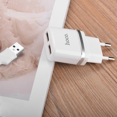 Hoco C12 Lightning 2.4A Charger | Fast Charging and Dual USB