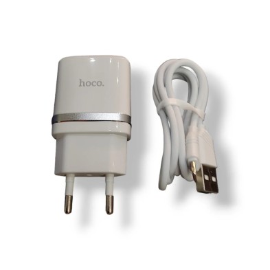 Cargador Hoco C12 Lightning 2.4A | Carga Rápida y Dual USB