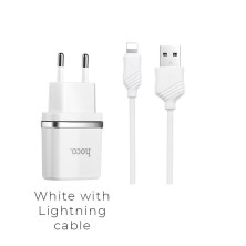 Hoco C12 Lightning 2.4A Charger | Fast Charging and Dual USB