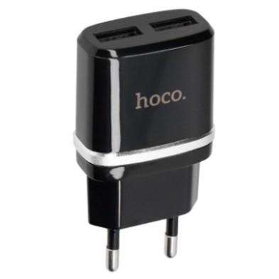 Cargador de Pared Hoco C12 12W | Doble Puerto USB, Compacto y Seguro