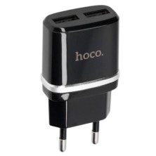 Hoco C12 Charger with Micro USB Cable – Double USB Port 2.4A