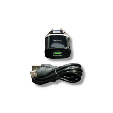 Cargador Hoco C12Q con Cable USB-C | Carga Rápida 18W y Seguridad Total