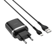 Cargador Rápido USB QC3.0 con Cable Micro USB Hoco C12Q 18W