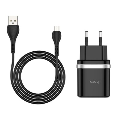 Hoco C12Q QC3.0 Charger with Micro USB Cable – Safe and Efficient 18W Fast Charging