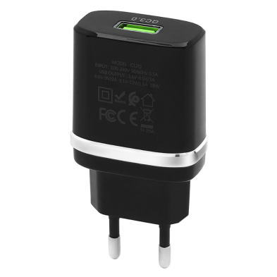 Hoco C12Q QC3.0 Charger with Micro USB Cable – Safe and Efficient 18W Fast Charging