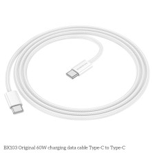 Cable de Carga Rápida Borofone BX103 USB-C a USB-C 60W – Eficiencia y Durabilidad en 1 Metro