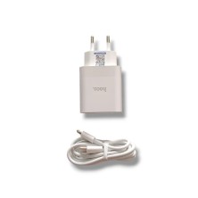 Hoco C80A 20W Charger + Lightning Cable | Fast Charging and Dual USB-C