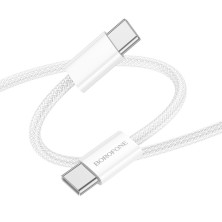 Cable de Carga Rápida Borofone BX103 USB-C a USB-C 60W – Eficiencia y Durabilidad en 1 Metro