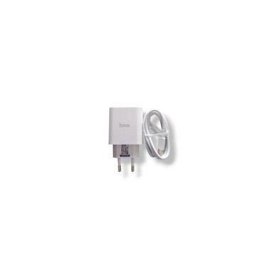 Cargador Hoco C80A 20W PD + QC3.0 con Cable USB-C | Carga Rápida Dual