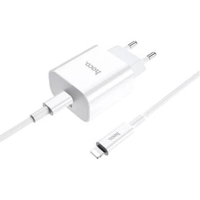 Cargador Rápido 20W HOCO C76A Plus con Cable Lightning - Eficiencia y Portabilidad