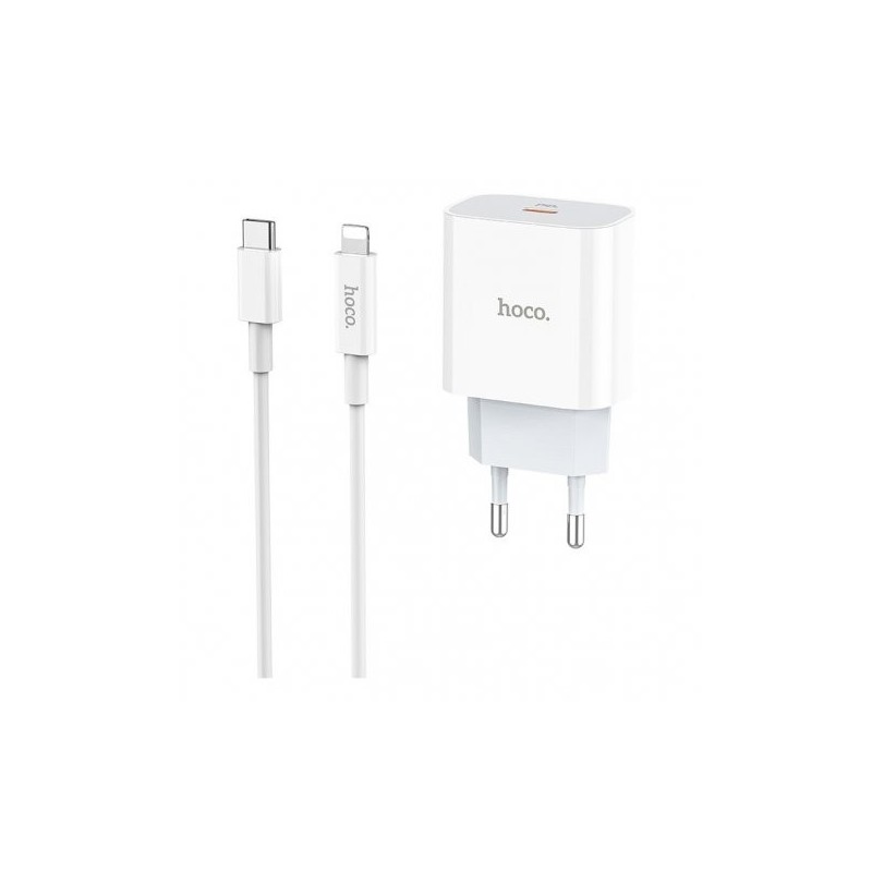 Hoco C76A Plus 20W 3A Type C Charger with Lightning Cable