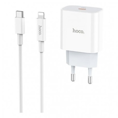 Hoco C76A Plus 20W 3A Type C Charger with Lightning Cable