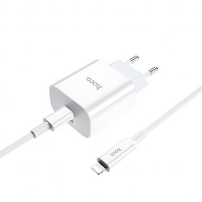 Cargador Rápido 20W HOCO C76A Plus con Cable Lightning - Eficiencia y Portabilidad