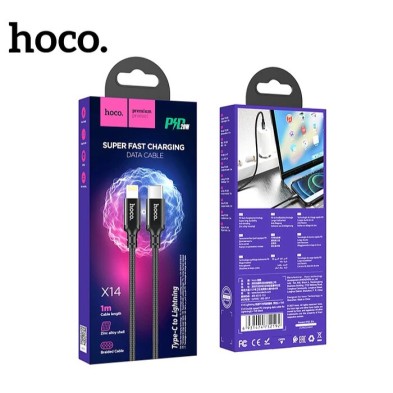 Hoco X14 USB-C to Lightning 3M Fast Charging Cable – Power and Flexibility for Apple Devices