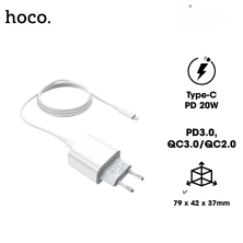 HOCO C76A Plus 20W Fast Charger with Lightning Cable - Efficiency and Portability