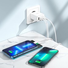 Hoco C102A 18W QC3.0 Charger with 4 USB Ports – Fast and Efficient Charging