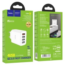 Hoco C102A 18W QC3.0 Charger with 4 USB Ports – Fast and Efficient Charging