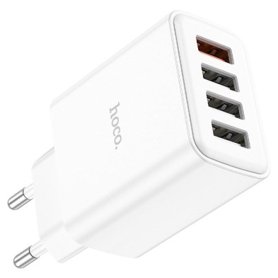 Hoco C102A 18W Wireless QC3.0 USB 4 Port Adapter Charger