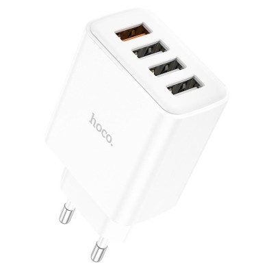 Hoco C102A 18W QC3.0 Charger with 4 USB Ports – Fast and Efficient Charging