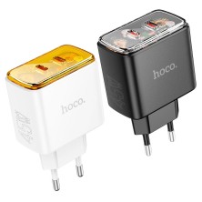 Cargador Rápido Hoco CS43A 45W | Doble USB-C | Cable Tipo-C Incluido