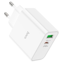 Cargador Hoco C113A 65W | Carga Rápida PD y QC3.0 | Doble Puerto USB-C + USB-A