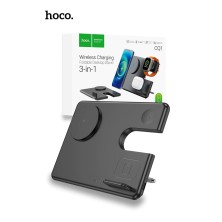 Hoco CQ1 3 in 1 Wireless Charger Base 15w Fast Charging for Apple