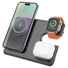 Hoco CQ1 3-in-1 Wireless Charger | MagSafe 15W for iPhone, iWatch and AirPods