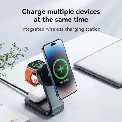 HOCO CQ3 3 in 1 Wireless Charger | MagSafe 15W Fast Charging