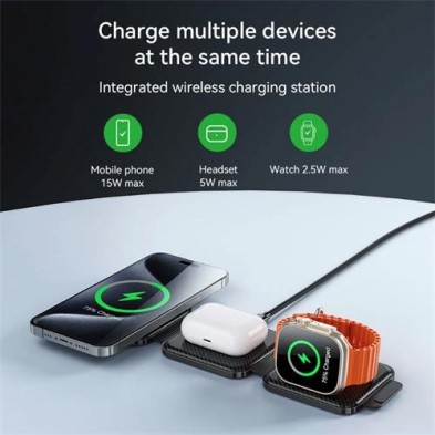 HOCO CQ4 3-in-1 Charging Station – Fast Charging and Compact Design