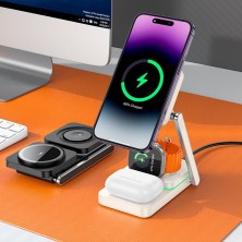 Hoco CQ10 3 in 1 Wireless Charger - Foldable, Fast and Versatile Design