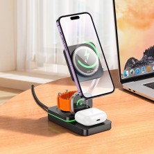 Hoco CQ10 3 in 1 Wireless Charger - Foldable, Fast and Versatile Design