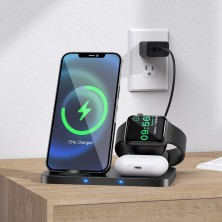 Hoco CW33 3 in 1 Wireless Charger - Fast Charging, Versatility and Style