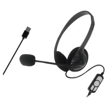 Maxell HP-BM6 USB Headset with Adjustable Microphone and Volume Control | Professional Sound and Comfort