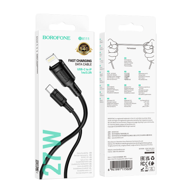 Cable Borofone BX111 Type-C a Lightning | Carga Rápida PD 27W