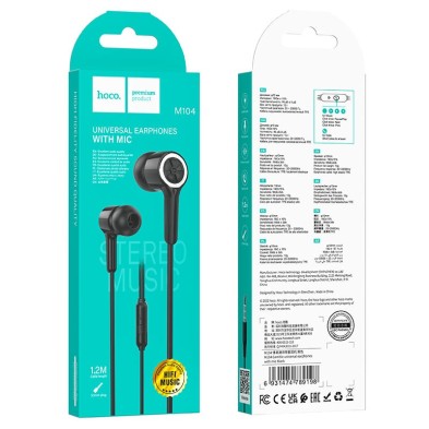 Hoco M104 Gamble In-Ear Headphones | Superior Sound, Ergonomic Design and Built-in Microphone