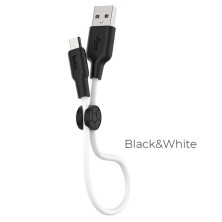 Hoco X21 Plus Lightning Cable 25cm – 2.4A Fast Charging and Compact Silicone Design