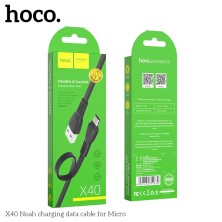 Cable Micro-USB Hoco X40 Noah 1m – Carga Rápida 2.4A y Alta Durabilidad