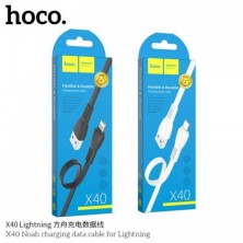 Cable Hoco X40 Noah Lightning 1m – Carga Rápida y Alta Resistencia