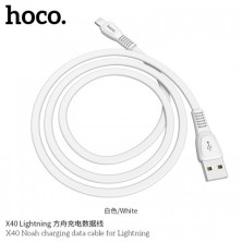 Cable Hoco X40 Noah Lightning 1m – Carga Rápida y Alta Resistencia