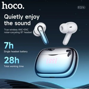 Audífonos Hoco EQ16 TWS | Bluetooth 5.3, ANC, ENC y 28H de Autonomía