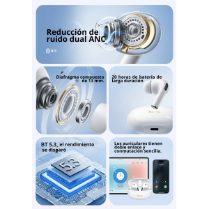 Audífonos Hoco EW60 Plus | Bluetooth 5.3, ANC y Sonido Premium