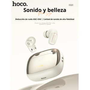 Audífonos Hoco EQ20 Bluetooth 5.4 | ANC + ENC, Sonido HiFi y Batería Duradera 🎧🔥