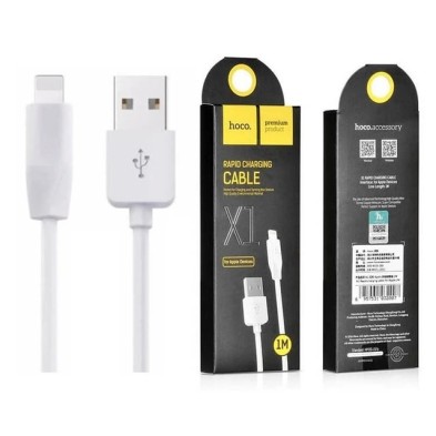 Cable Hoco X1 USB Lightning 2.4A – Carga Rápida y Alta Durabilidad para Dispositivos Apple