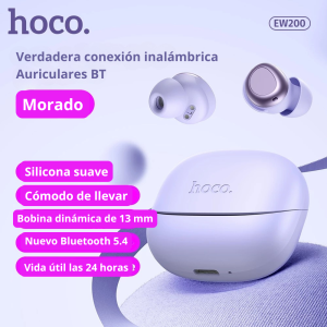 Hoco EW200 – Audífonos Inalámbricos Bluetooth 5.4 con Sonido Premium 🎧🔥